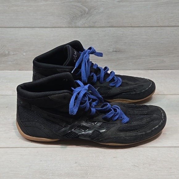 Asics Mens Matflex J306N Black& Blue High-Top Athletic Sneakers Shoes Sz 12 main image 10